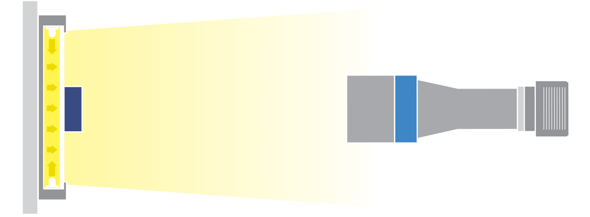 Diffuse backlight side emitting