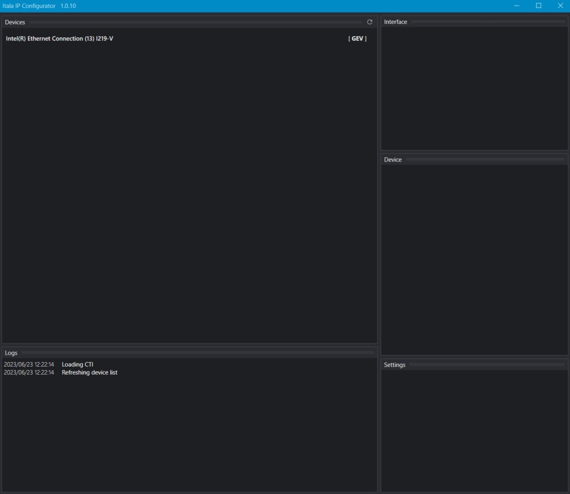 IP configurator window