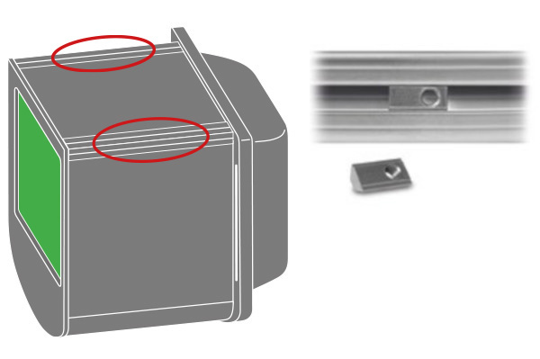 Integrated extruded aluminum profiles with M5 T-slot nuts allow for easy and cost-effective mounting.