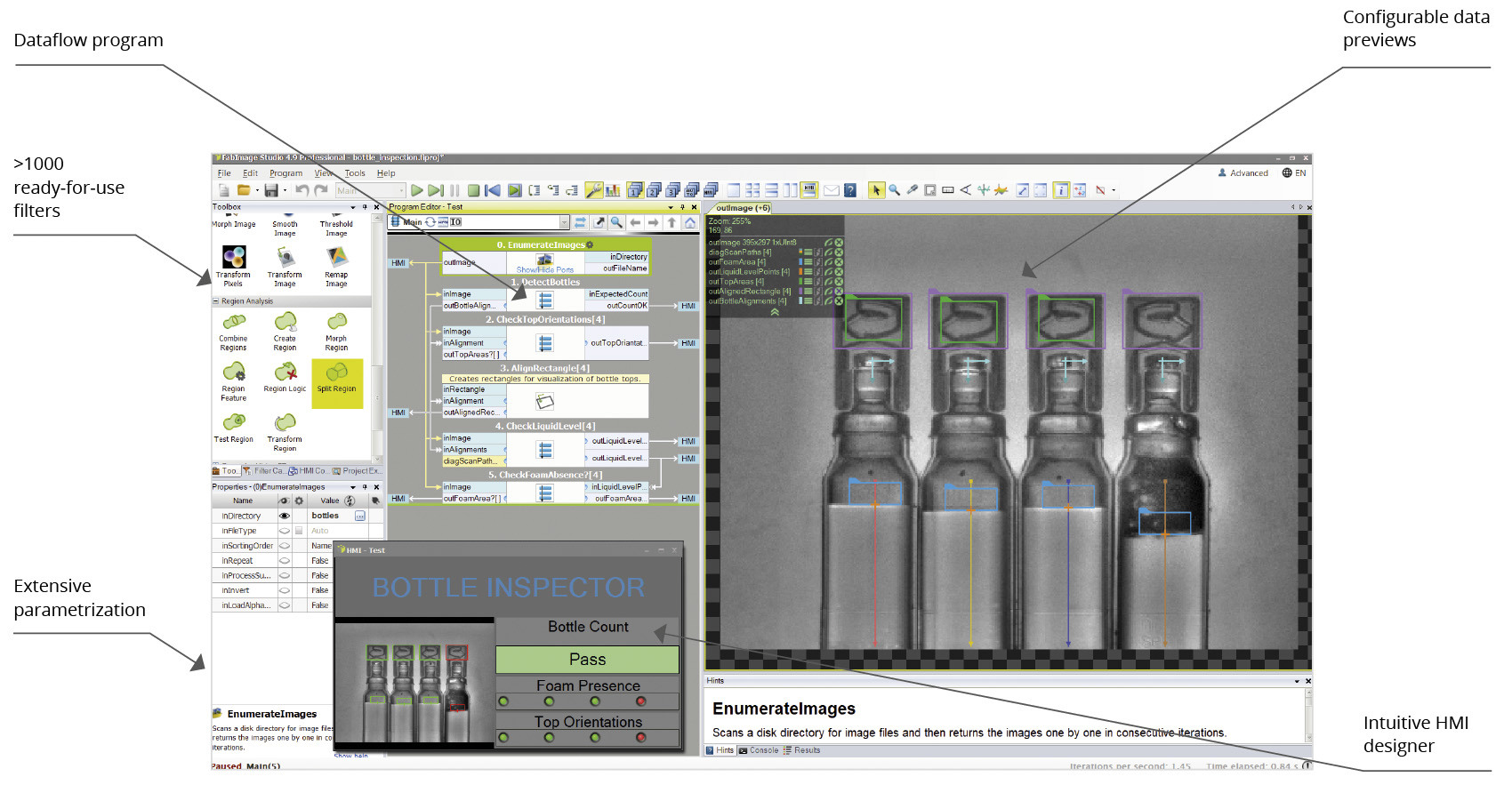 FABIMAGE bottle inspection