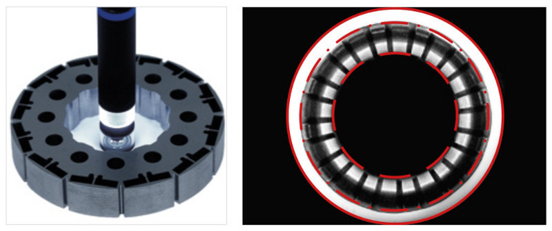 如何配置孔检测探针以及如何显示所获得的图像