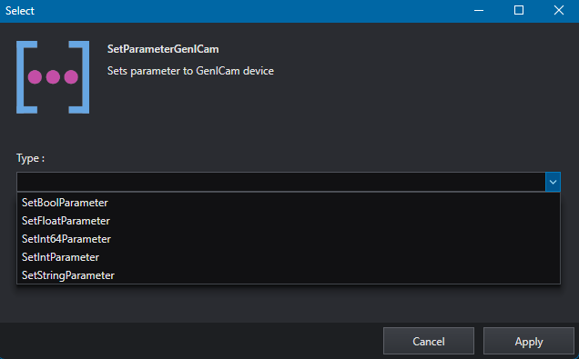 OEVIS Gen I Cam setparameter types