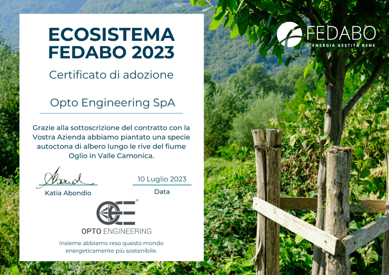 Certificato Opto Engineering Sp A1